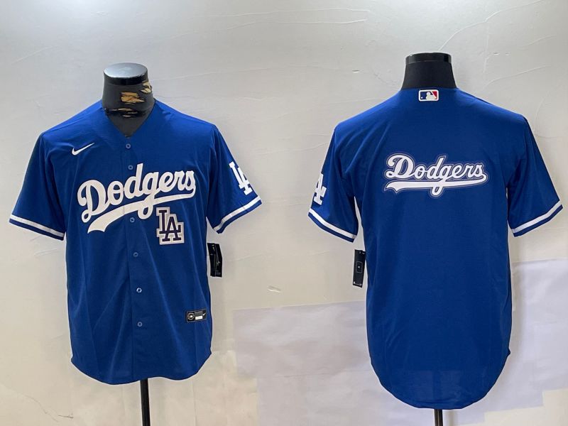 Men Los Angeles Dodgers Blank Blue Game 2024 Nike MLB Jersey style 10177